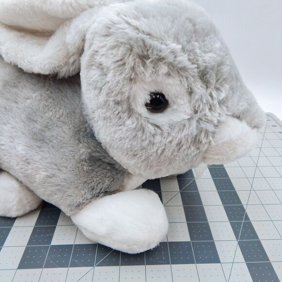 Dan Dee Collectors Choice Grey Bunny Rabbit Plush Stuffed Animal 17 Inch Bow - Picture 11 of 11